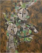Kubist (Maler der verschollenen Generation) "Kubistisches Paar", Öl/Lw., undeutl. sign. u. dat. '59