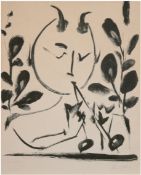 Picasso, Pablo (1881 Màlaga-1973 Mougins) "Teufel Pan", Litho, in der Platte sign., 39x29 cm, im Pa