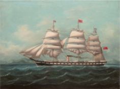 "Die Great Britain in vollen Segeln vor der chinesischen Küste", berühmtes Schiff aus der Zeit 2. H