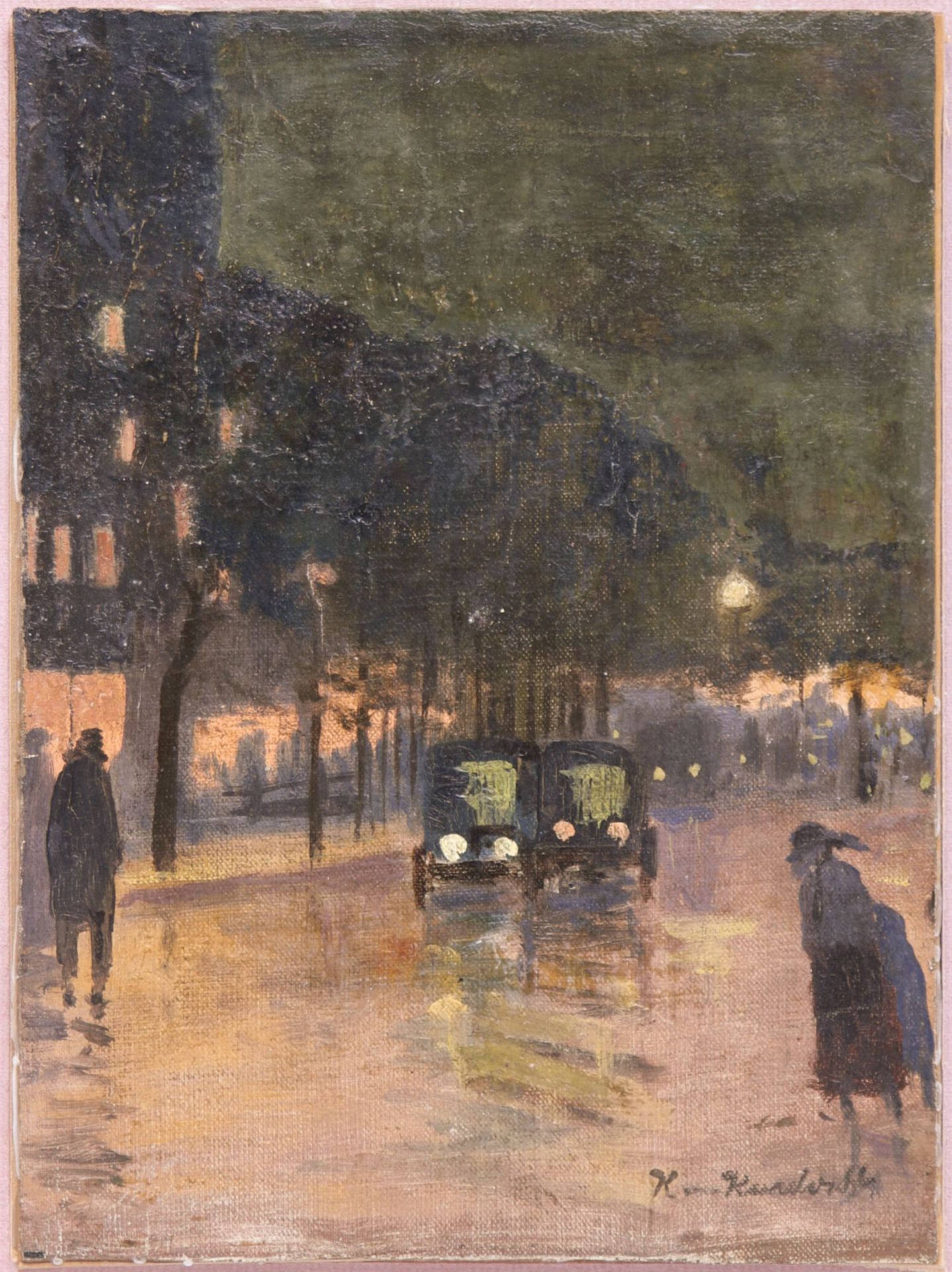 Kardorff, Konrad von (1877 auf dem Gut Nieder-Wabnitz-1945 Rostock) "Kaiserallee am Abend in Berlin - Bild 2 aus 4