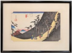 Hiroshige Utagawa (1797-1858) "Nissaka, Sayo no Nakayama - Aus den Dreiundfünfzig Stationen der Tok