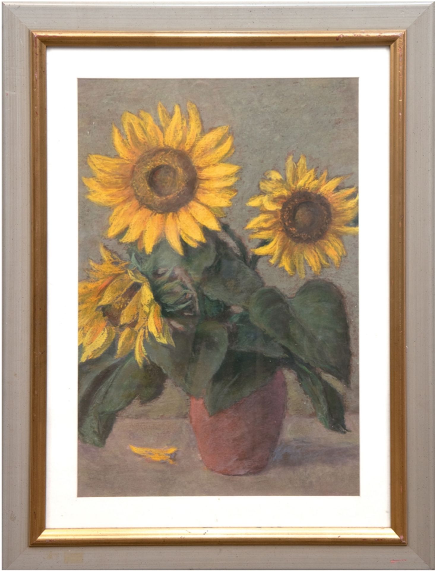 Neroslow, Alexander (1891 St. Petersburg-1971 Leipzig) "Sonnenblumen", Mischtechnik, rücks. Nachlaß
