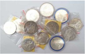 Konvolut Münzen, BRD, dabei 9x 10,- DM und 5x10,- Euro