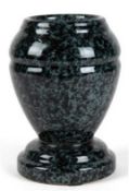 Vase, Keramik, grau/blau glasierter Sprenkeldekor, H. 25 cm, Dm. 18 cm