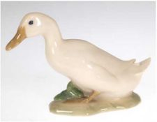 Porzellanfigur "Ente ", Royal Copenhagen, Nr. 1192, polychrom bemalt, H. 9,5 cm