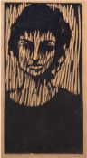 Moreh, Mordecai (1937) "Frauenporträt", Linolschnitt, handsign. und dat. 1958 u.l., hinter Glas im 