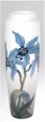 Vase, Bing & Gröndahl, Dänemark, polychrome Orchideenmalerei, H. 33,5 cm