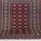Teppich, Buchara, rotgrundig mit ornamentalem Muster, 290x194 cm