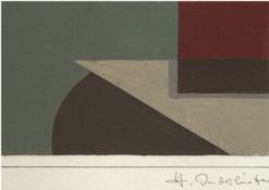 Inderbieten, Horst (1930-2015) "Abstrakt", Öl/Lw/ auf Papier aufgezogen, auf Untergrund signiert, 7