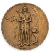 Medaille, 1936 o.J., Bronzeguß, Claß Heinrich (1868-1953) - Bedenke daß Du ein Deutscher bist, Büst