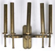 Art-Deco-Wandlampe, Messing, 5-flammig, 58x65x35 cm
