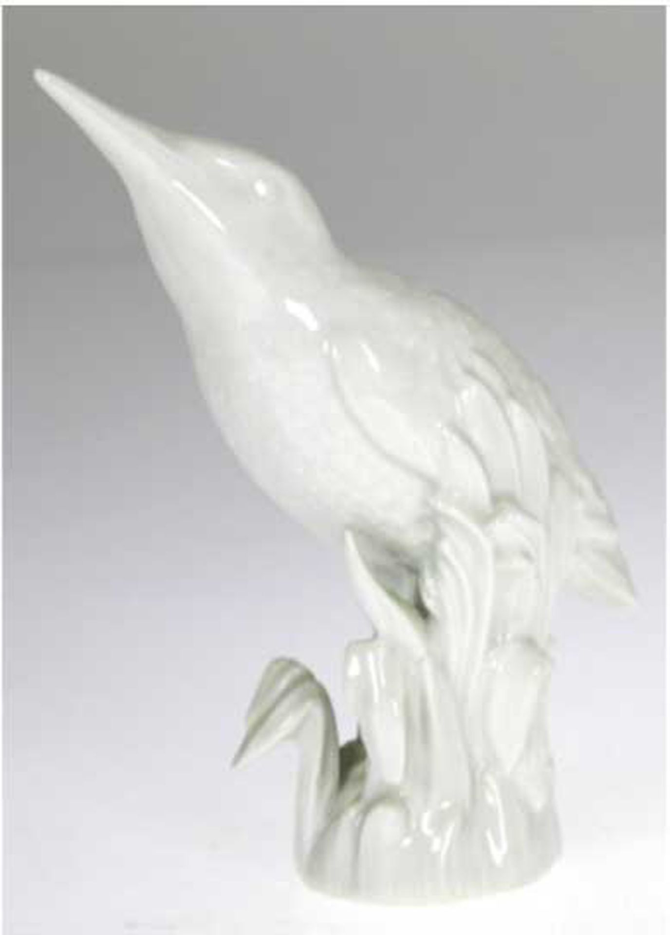 Porzellanfigur "Eisvogel", KPM, weiß, H. 15 cm