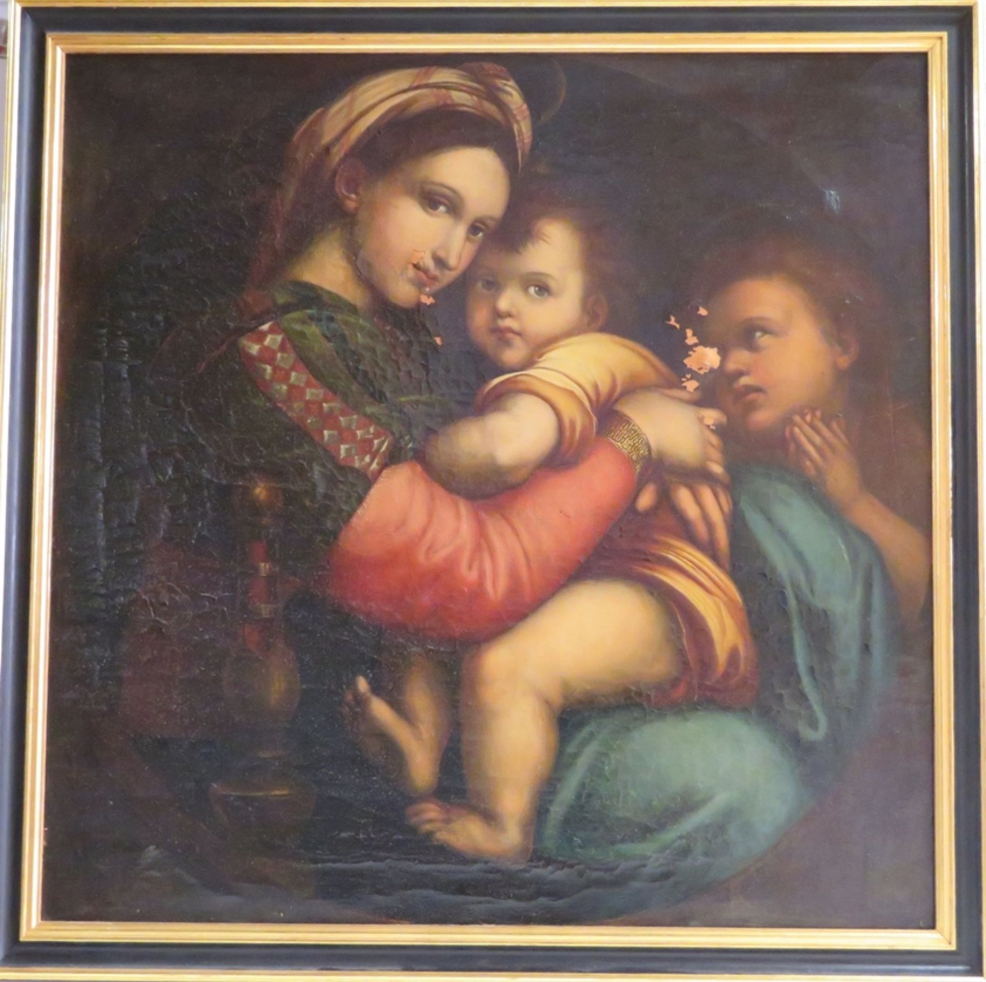 Nach Raffael, 19. Jahrhundert, "Madonna mit Kind und dem kleinen Heiligen Johan