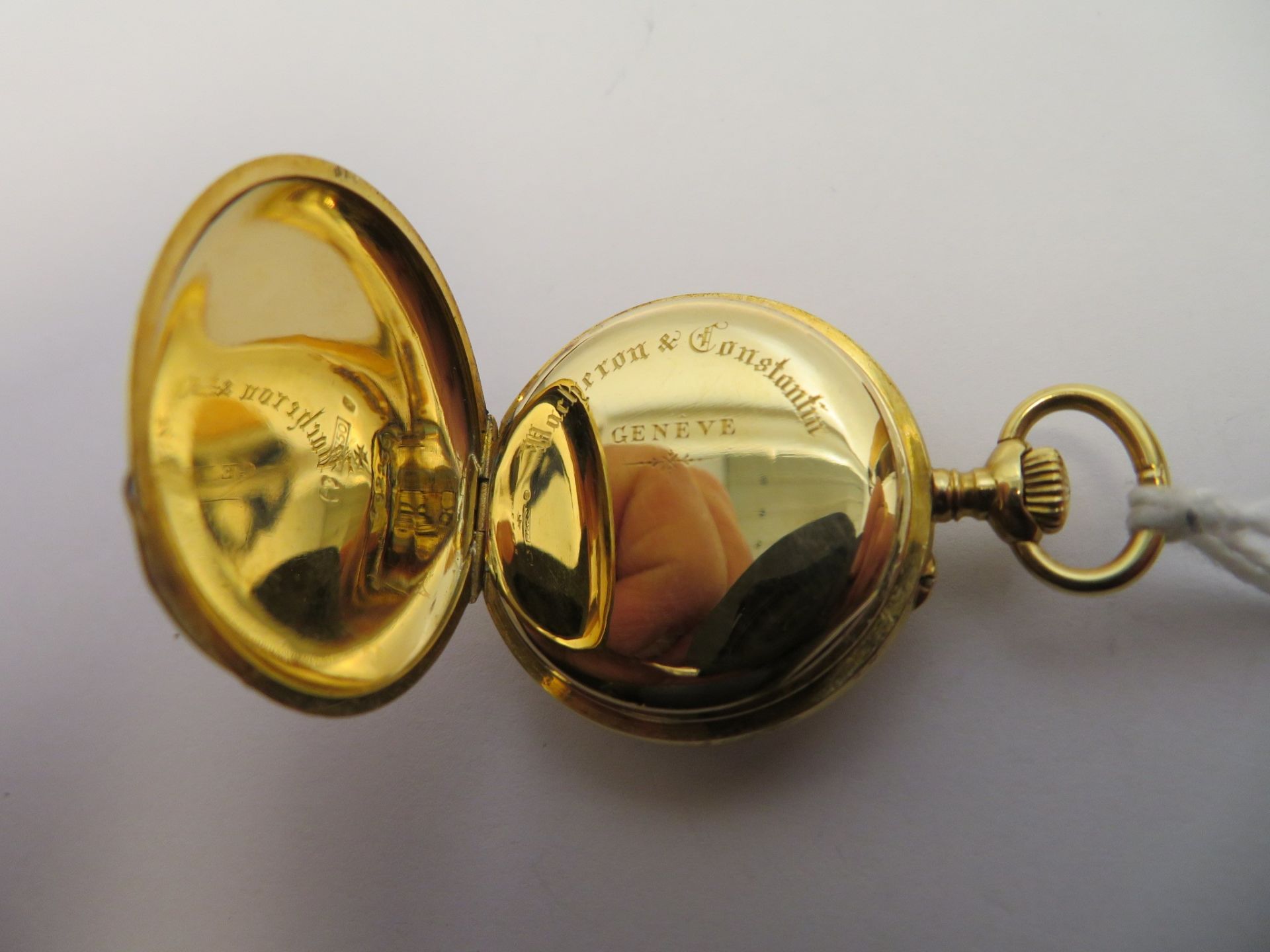 Damenhängeuhr, Vacheron & Constantin Genève, Gehäuse und Innendeckel 750er Gelb - Bild 3 aus 4