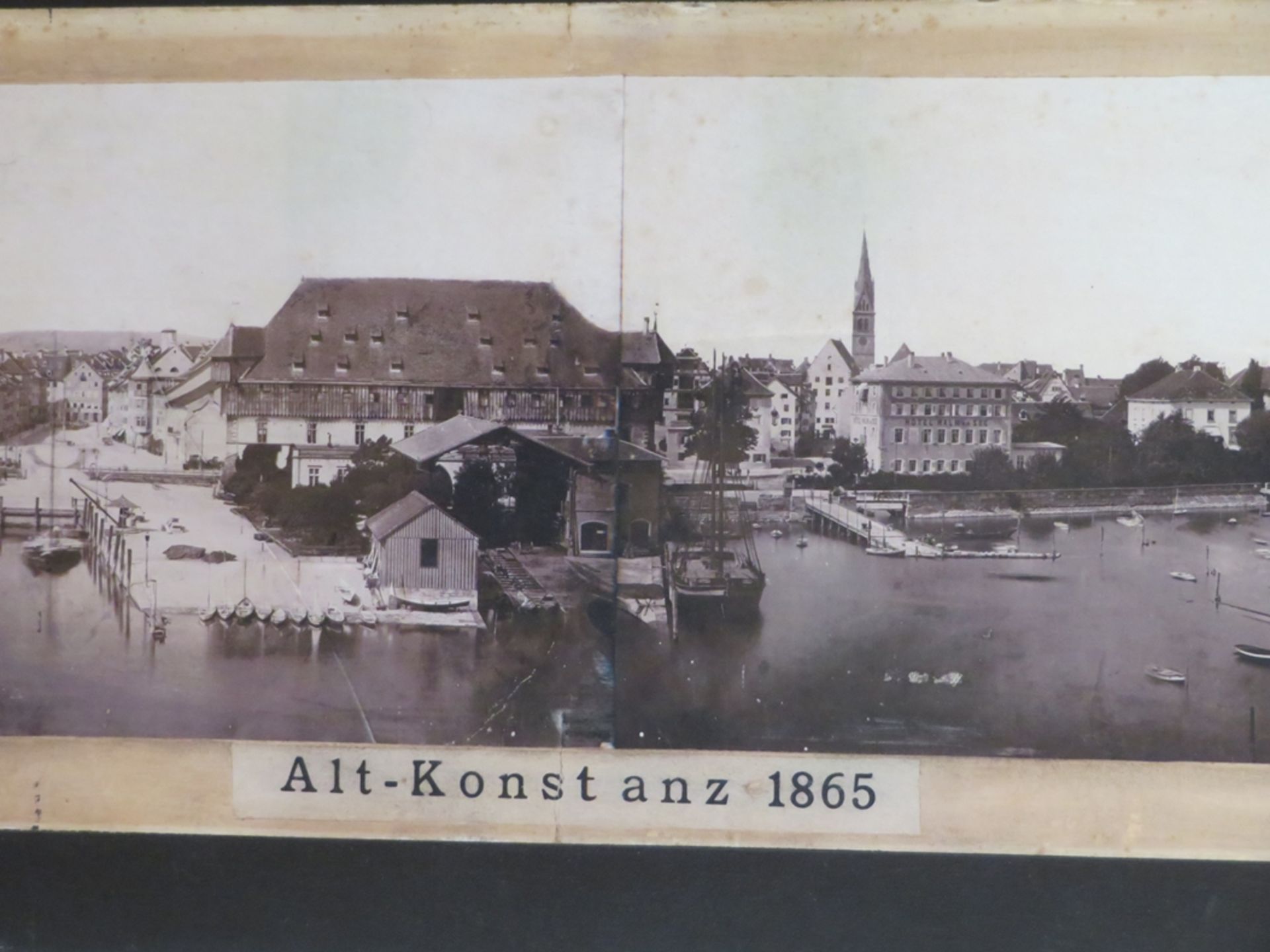 Wolf, Hermann, Panoramafotografie von Alt-Konstanz, 1865, 43 x 163 cm, o.R. - Image 2 of 2