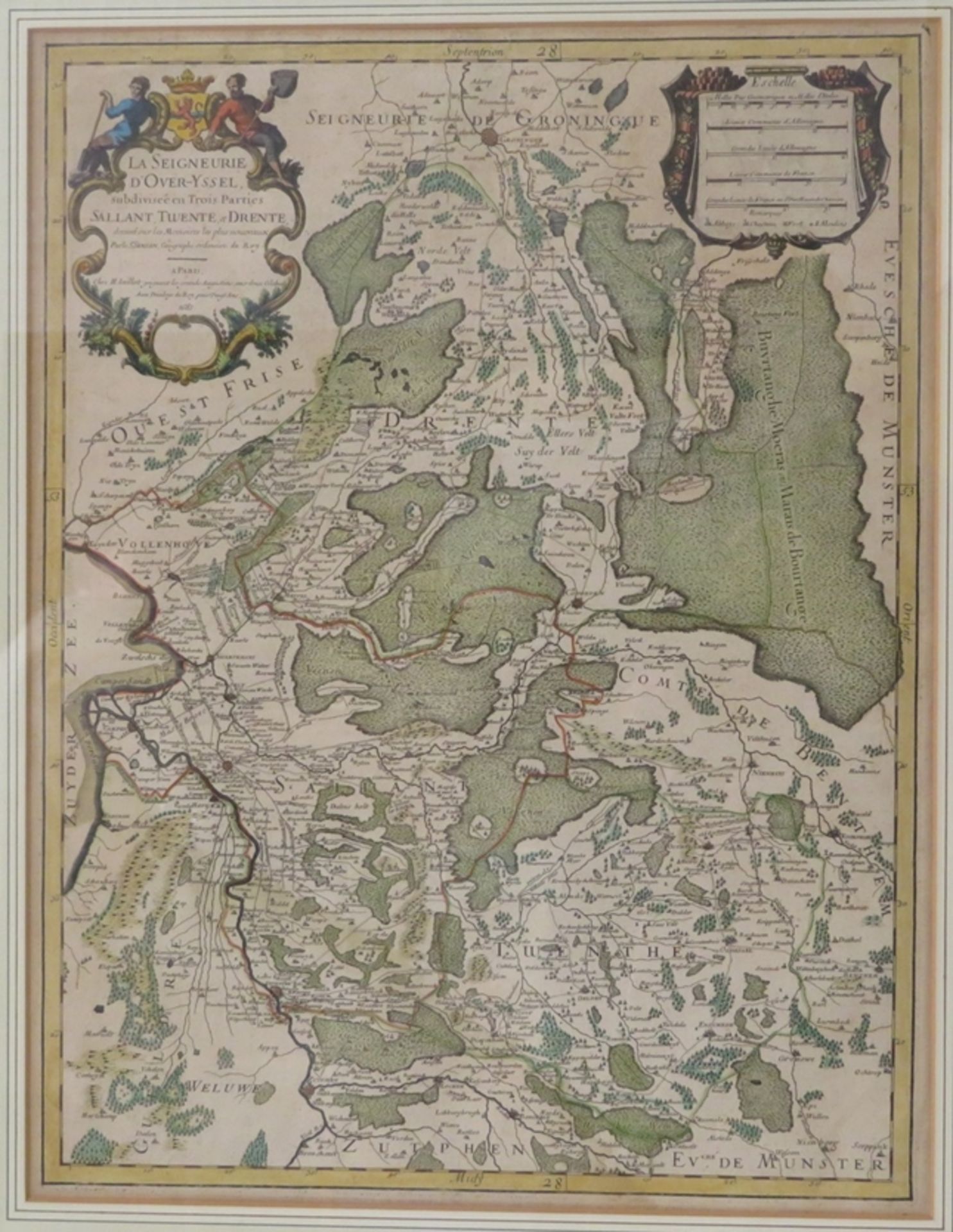 Sanson, S./Iaillot, Kupferstichlandkarte, "Niederlande/Trente", 1681, Alexis Hu