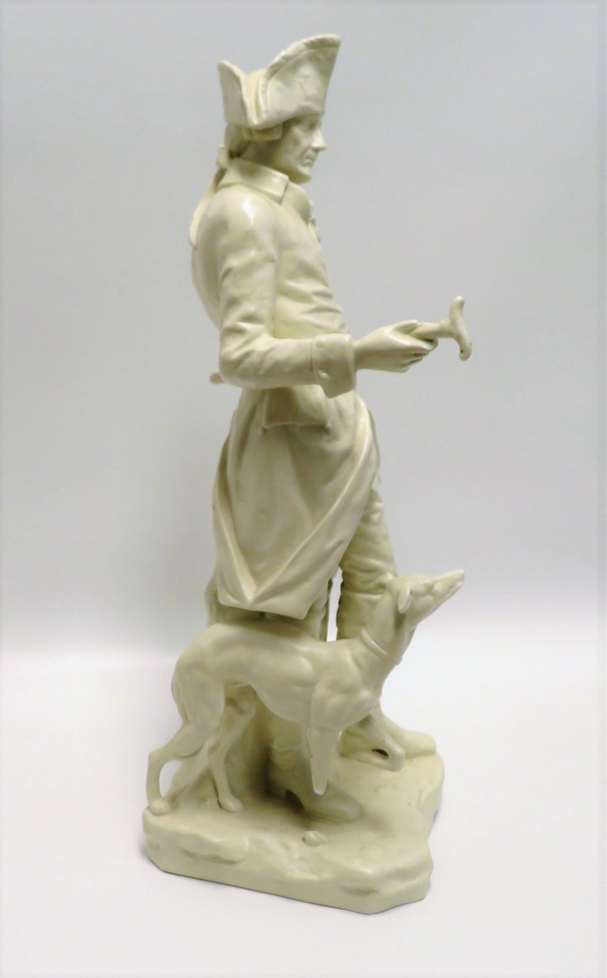 Porzellanfigur, Alter Fritz, Heubach Kunst, Weißporzellan, Nr. 1178, Bein des W - Bild 2 aus 3