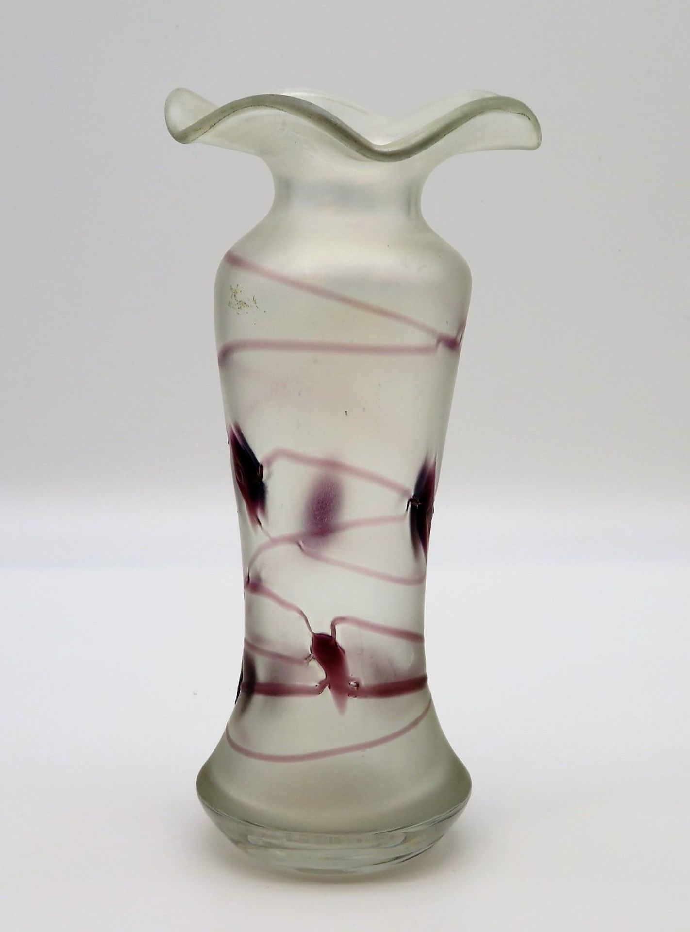 Vase, Freiherr von Poschinger Glasmanufaktur e.K., Frauenau, Jugendstilmanier, irisierendes Glas mi