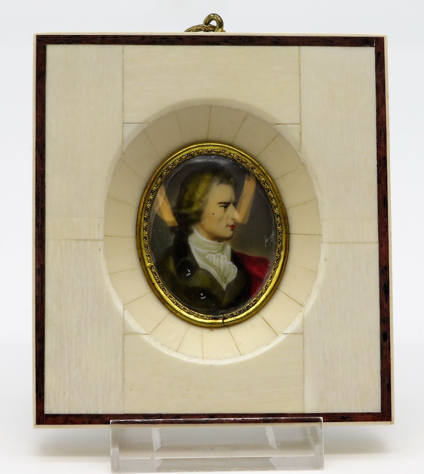 Miniatur, "Friedrich Schiller", unles.sign., 11,5 x 10 cm.