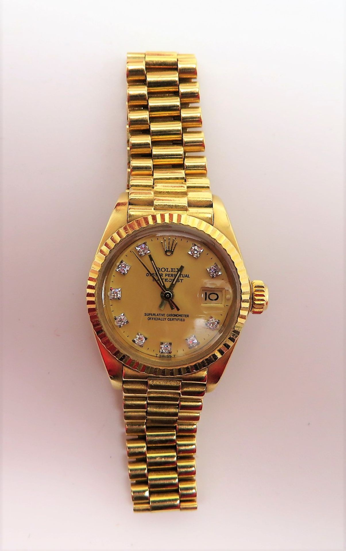 DAU, Rolex Datejust, BJ 30.03.1983, President-Armband mit verdeckter Goldschließe,  intakt, Zifferb - Bild 2 aus 7