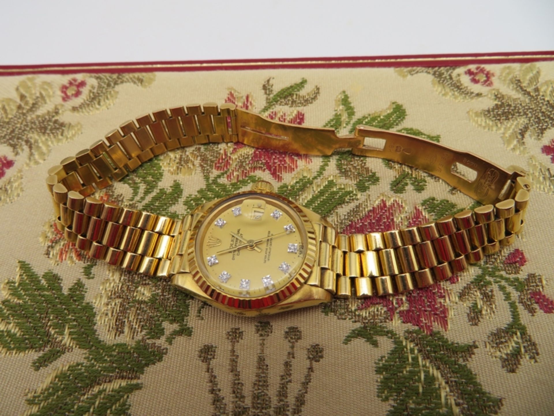 DAU, Rolex Datejust, BJ 30.03.1983, President-Armband mit verdeckter Goldschließe,  intakt, Zifferb - Bild 6 aus 7