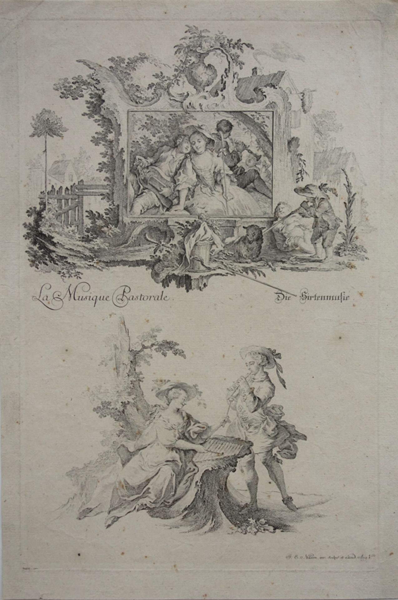 Johann Esaias Nilson (1721, Augsburg - 1788, ebd.) "La Musique Pastorale. Die H