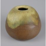 bauchige Vase, Otto Wichmann, Pinneberg, 1970er Jahre, Studiokeramik, monogramm