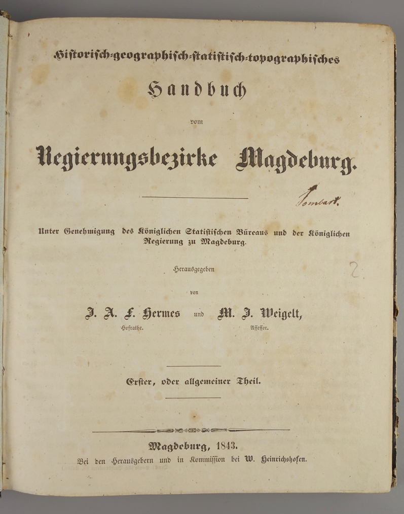 Historisch-geographisch-statistisch-topographisches Handbuch vom Regierungsbezi - Image 2 of 5