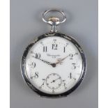 Jugendstil- Taschenuhr Huguenin Fréres & Co. Fabrique Niel, um 1900, bez. "Chro