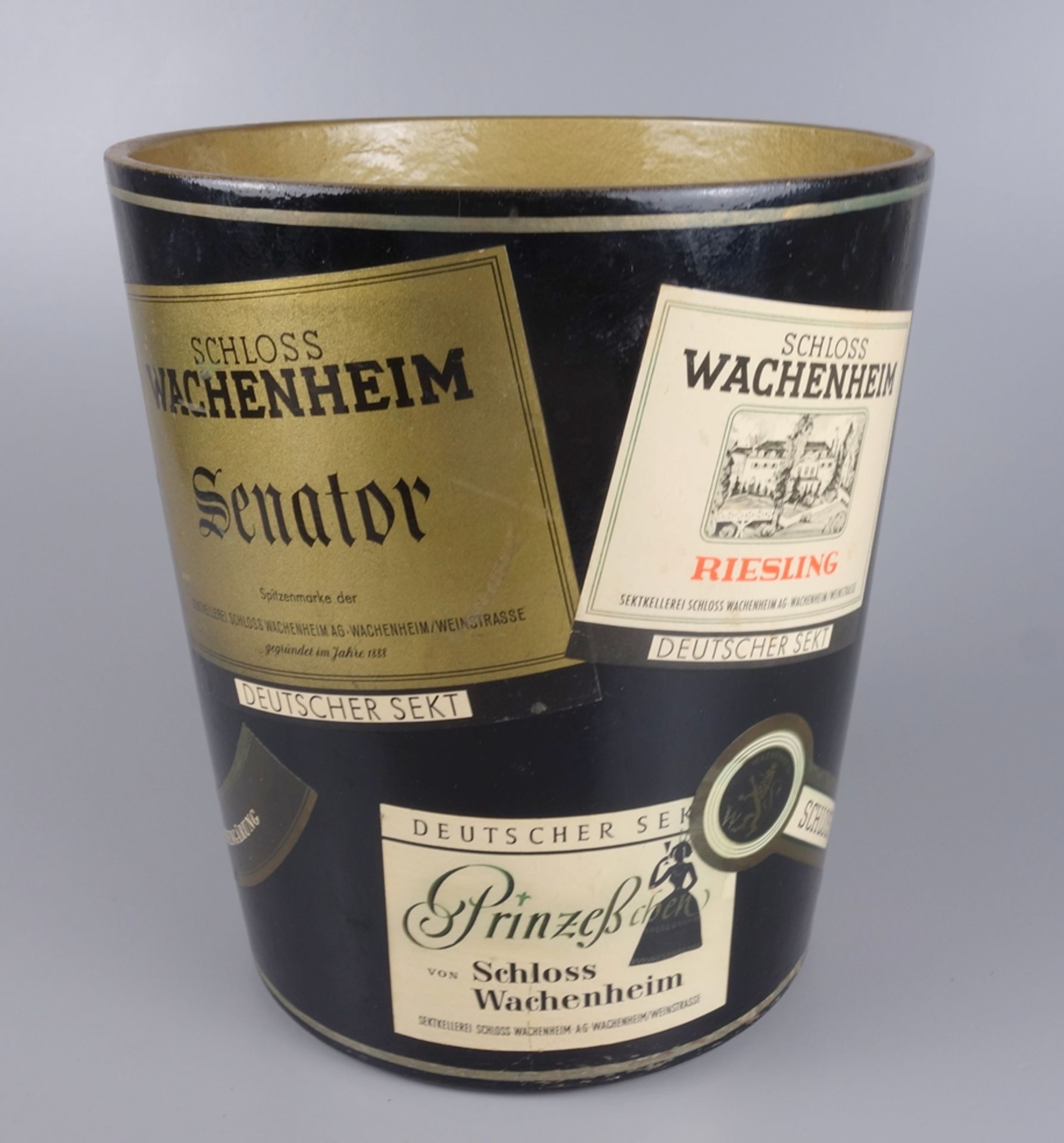 Sektkühler "Schloss Wachenheim", 1950er/1960er Jahre, mit originalen Flaschenet - Image 2 of 3