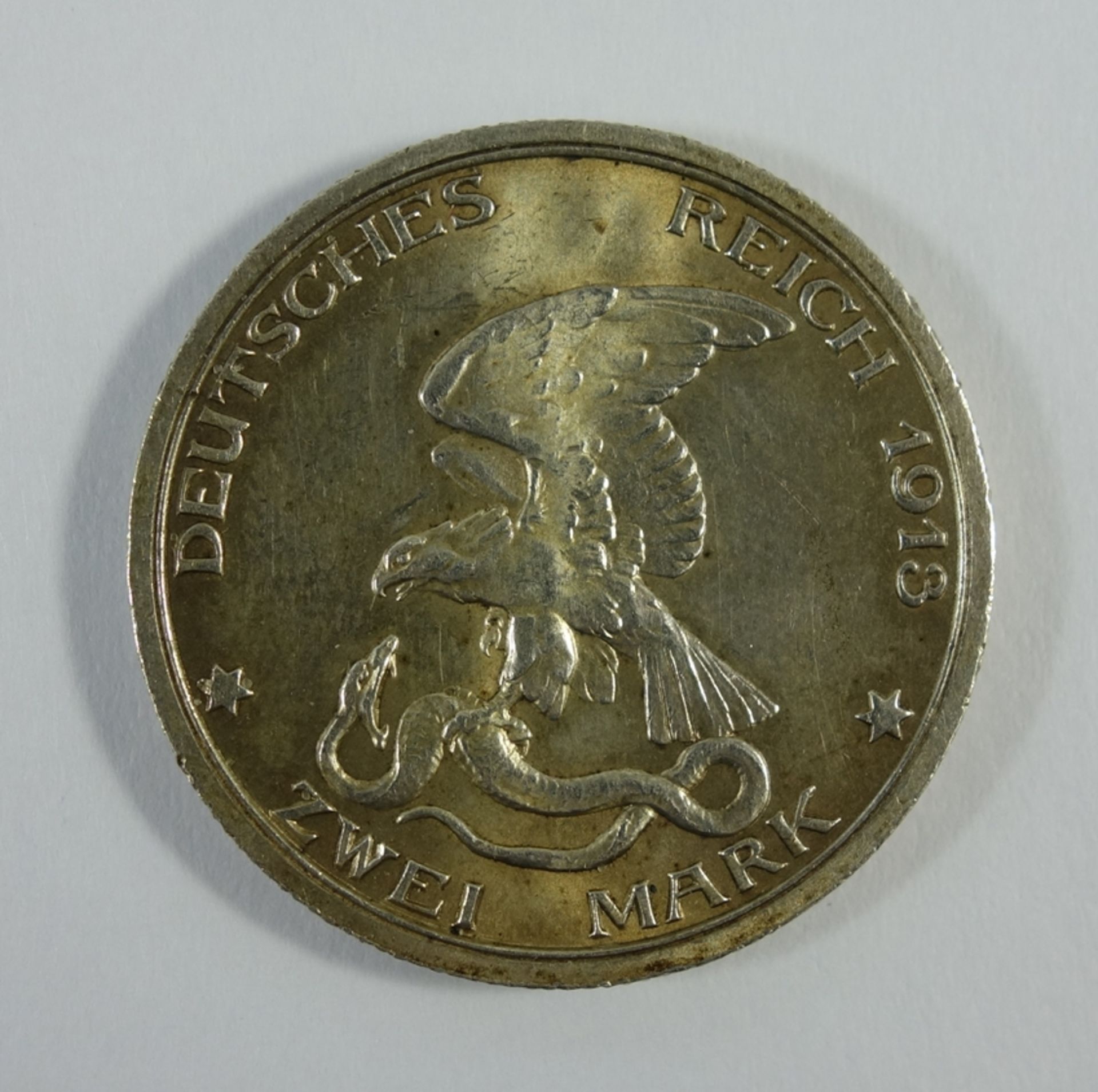 2 Mark 1913, Befreiungskriege, Preussen, 900er Silber, Gew.ca.11,12g, ss-vz - Image 2 of 2