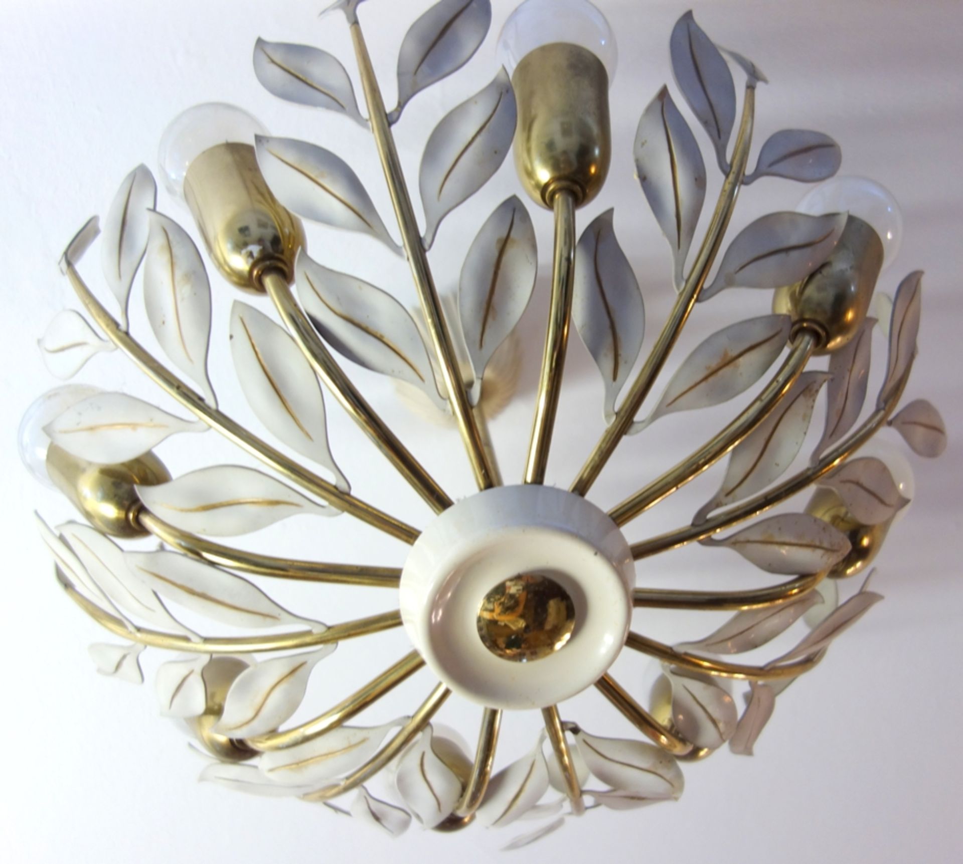 Deckenlampe mit Blütenkranz, Vereinigte Werkstätten für Kunst im Handwerk, Münc - Bild 3 aus 3