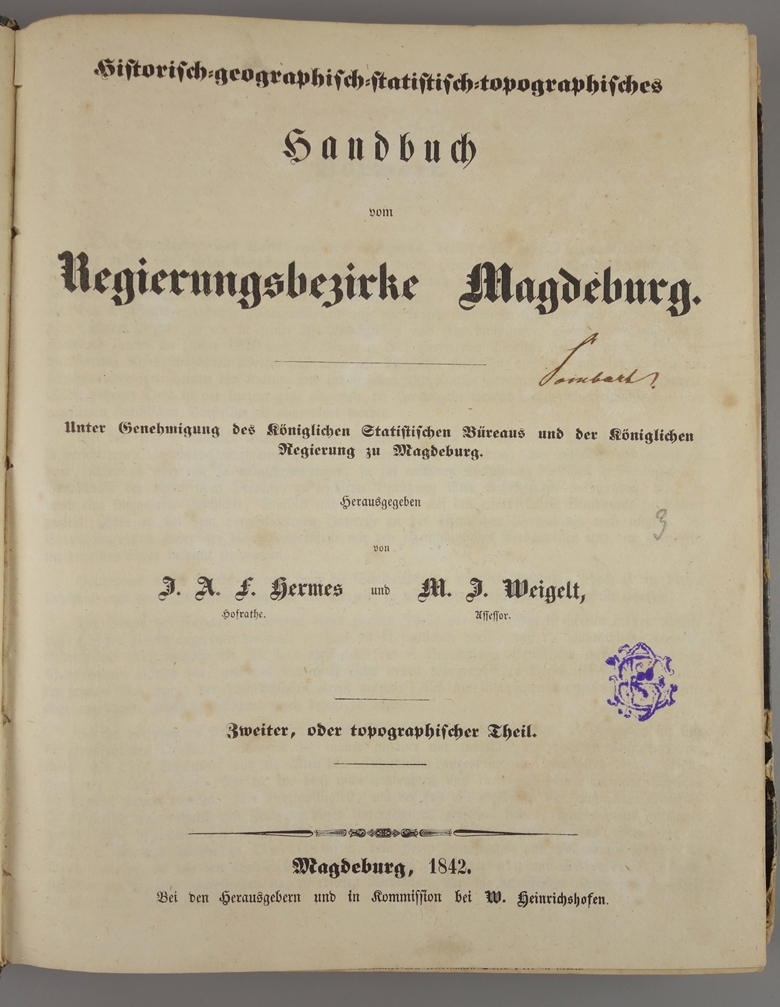 Historisch-geographisch-statistisch-topographisches Handbuch vom Regierungsbezi - Image 3 of 5