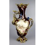 Vase, Richard und Martha Krause, Schweidnitz, Schlesien, um 1890, Majolika, For