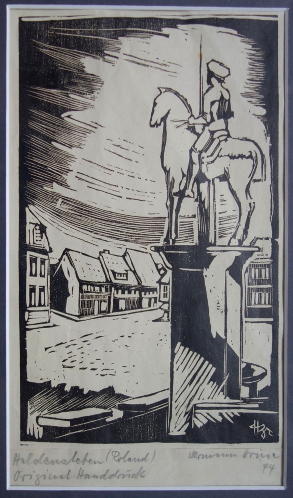 Hermann Bruse (1904, Hamm - 1953, Berlin), "Haldensleber Roland", 1944, Holzsch