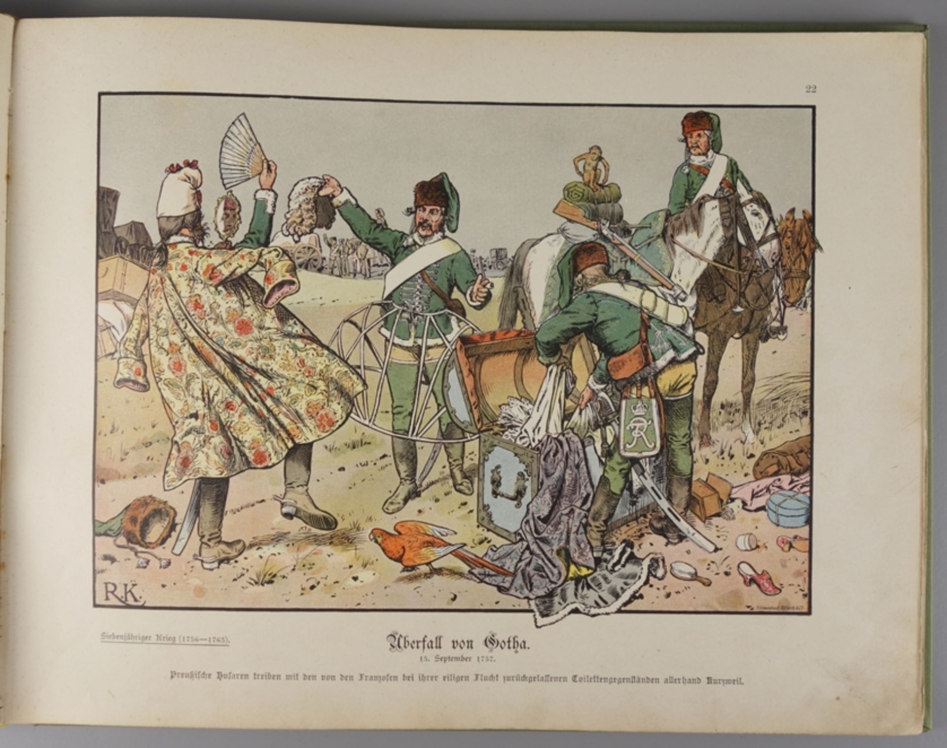 Der Alte Fritz in 50 Bildern, Carl Röchling und Richard Knötel, 1895, Verlag Pa - Bild 2 aus 4