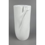 Vase, Weißware, mit plastischem Zweig, Meissen, 2.Hälfte 20.Jh., I.Wahl, Form-N