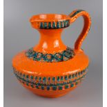 Krug Italica Ars, im Bitossi- Stil, orange glasierte Keramik, 1970er Jahre, rel