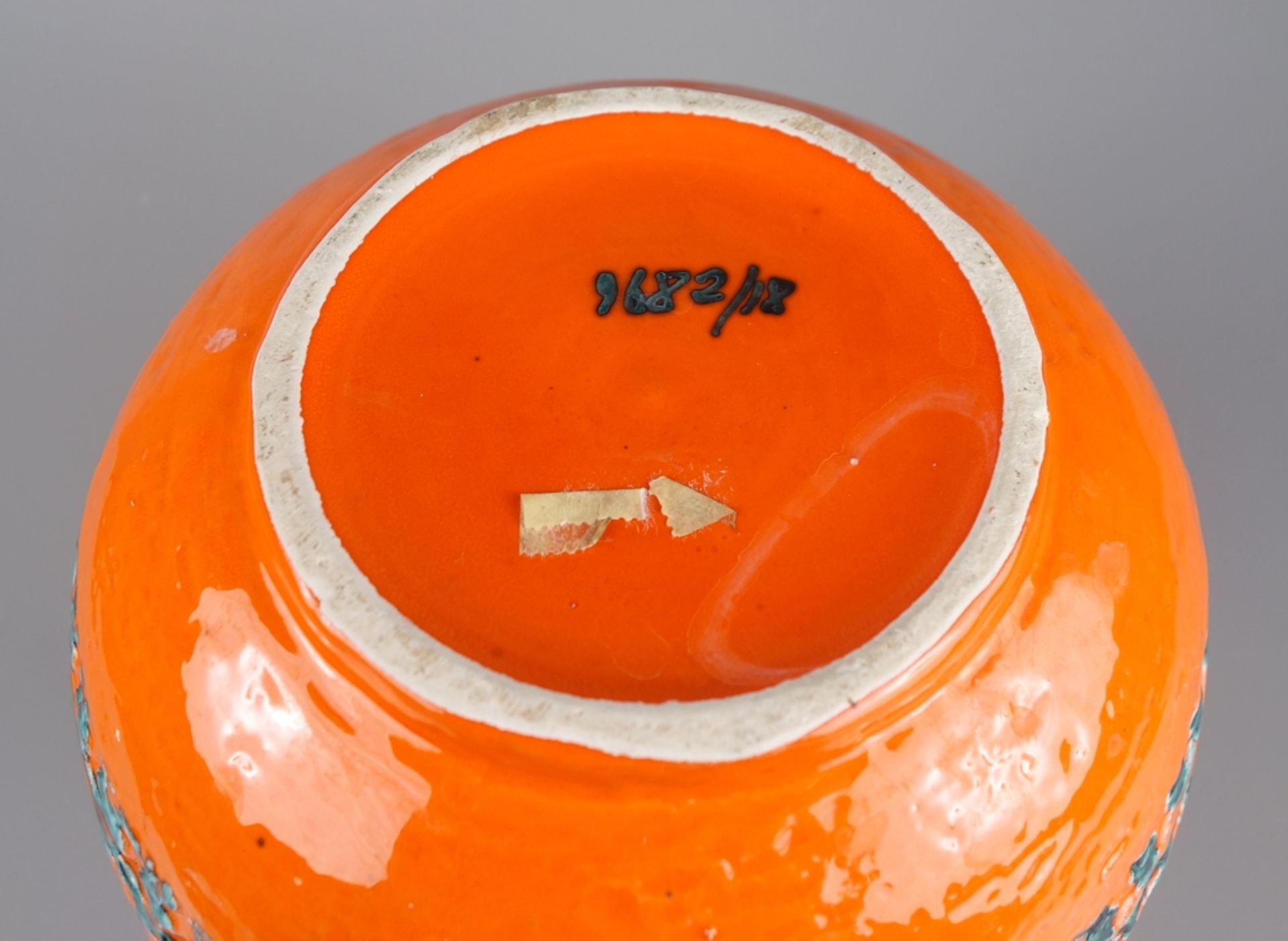 Krug Italica Ars, im Bitossi- Stil, orange glasierte Keramik, 1970er Jahre, rel - Bild 2 aus 2