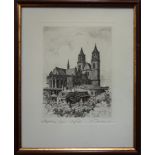 Max Brückner (1888, Dresden - ?), "Magdeburger Dom", 1930er Jahre, Radierung, u