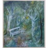 Eva-Maria Heseler (1920 - 2016, Schönebeck), "Im Park", 1980/90, Aquarell, unte