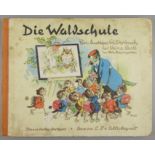 Die Waldschule, Fritz Baumgarten, Verse C.F.v.Schlichtegroll, wohl 1950er Jahre