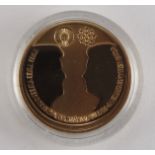 10 Euro 2002, Niederlande, 900er GoldDe Huwelijksmunt (Die Hochzeitsmünze), 6,72g, in Kapsel