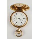 schwere Goldsavonette, um 1910, 585er GelbgoldSprungdeckeltaschenuhr mit 3 goldenen Deckeln