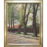 Stanisław von Korzeniewski (1882, Kowno/LIT-1942, München) "Alter Weg", Öl/Leinwandunten lin