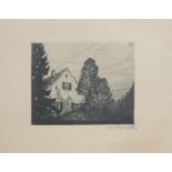 Moritz Pretzsch (1885, Berlin-1945) "Haus", Radierungo. r. in der Platte monogrammiert; u.r.