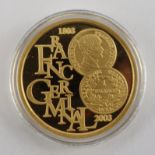 100 Euro 2003, Belgien, 999er GoldFranc Germinal, 15,55g, in Kapsel, pp, mit Echtheitszertif