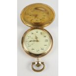 schwere Goldsavonette, System Glashütte, um 1900, 585er GelbgoldSprungdeckeltaschenuhr mit 2