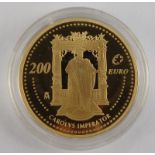 200 Euro 2006, Juan Carlos I, Spanien, 999er GoldGroße Europäer, 13,5g, in Kapsel, pp, mit E