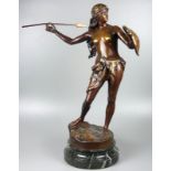 Jean Garnier (Frankreich, 1853-1910) "Amazone bei der Jagd", BronzeGew.18,1kg, im Sockel "S